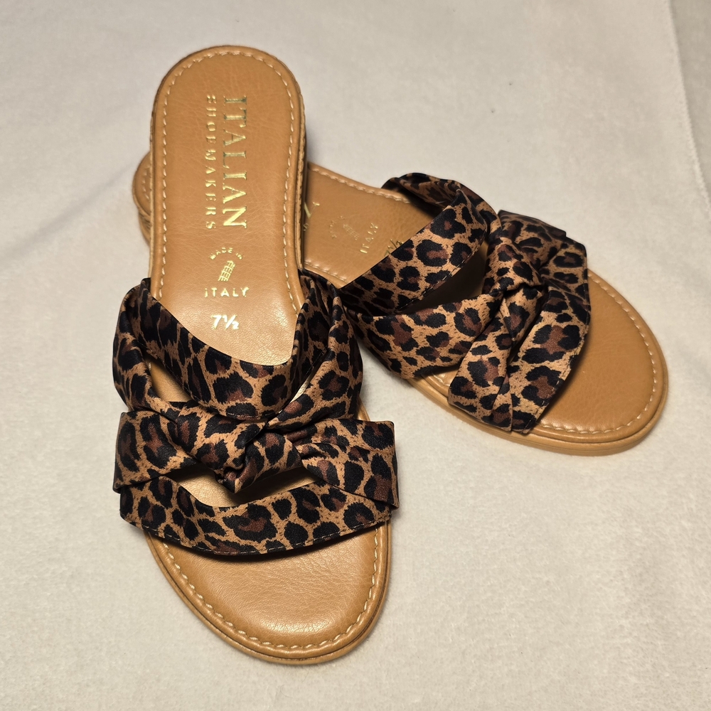 Italian Shoemakers Women's Leopard Print Sandals